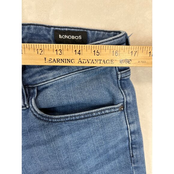 Bonobos Jeans Mens 32x32 Blue Denim Straight Stretch - Picture 7 of 10